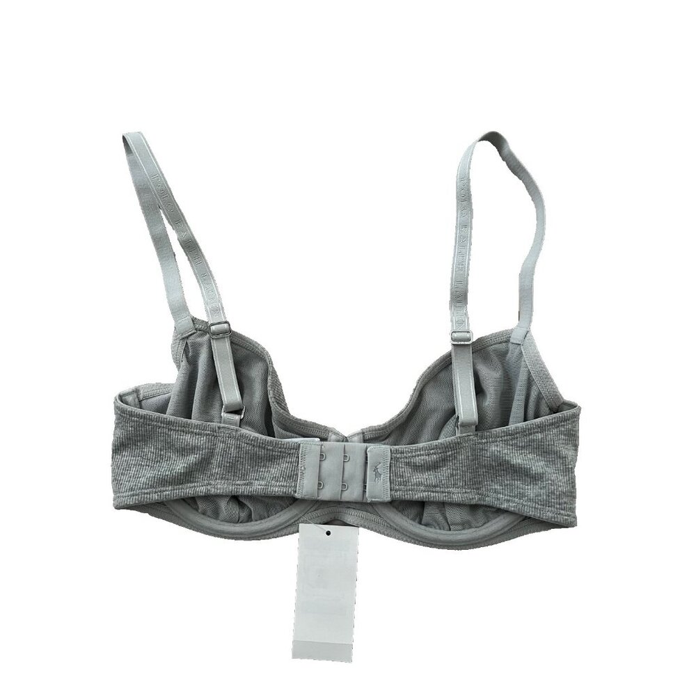 Polo Ralph Lauren Modern Rib Demi Bra Heather Grey ( 34C ) - Picture 3 of 4